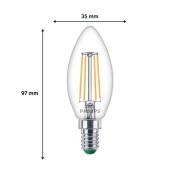 Philips LED-lamppu E14 B35 2,3W 485lm 2700K filamentti 3 kpl:n pakkaus
