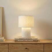 Lindby pöytävalaisin Jone, valkoinen, tekstiili, 30 cm