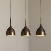 Riippuvalaisin Noak 3-valo, pitkä, titaanikulta/kulta, teräs