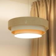 Boho-riippuvalaisin, kerma/beige, Ø 60 cm, korkeus 20 cm, juutti