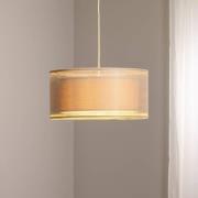Duo Den Light riippuvalaisin, beige, Ø 50 cm, pellava, PVC