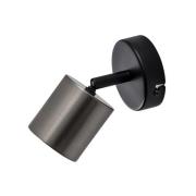 Seinäkohdevalaisin Demia, musta/nikkelivärinen, leveys 10 cm, GU10