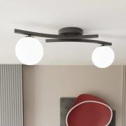 Opus kattovalaisin, pituus 60 cm, opaali/musta, lasi, 2-valo.