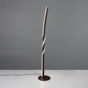 LED-lattiavalaisin Ginko, musta mattapintainen, metalli, korkeus 110 c...