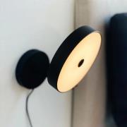 Dyberg Larsen LED-seinävalaisin Starlight, musta, Ø14 cm, himmennettäv...