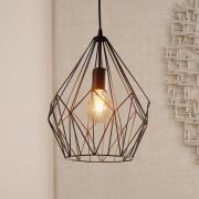 Riippuvalo Carlton, ristikkovarjostin, musta Ø31cm