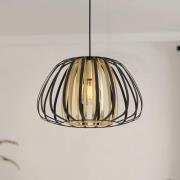 Encinitos-riippuvalaisin, musta/messinki, Ø 37,5 cm