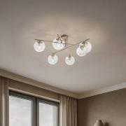 Kattovalaisin Zoe, beige, pituus 72 cm, 6-lamppuinen, lasi, E14