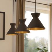 Riippuvalaisin Nastasia cappuccino/messinki 3-valaisin