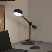 Clavellina LED-pöytävalaisin, musta, kallistettava