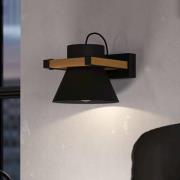 Seinävalaisin Maccles, musta, puu