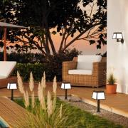 Aurinko-LED-seinävalaisin Altilia, musta, muovi, anturi