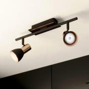 Barnham LED-kattovalaisin, pituus 39,5 cm, musta/kupari