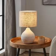 Bellariva 3 pöytävalaisin, valkoinen/vaaleanruskea