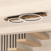 LED-kattovalaisin Boyal, ruskea, pituus 78 cm, puu, 2-valo.