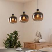 Riippuvalaisin Oilella, musta-ruskea, pituus 95 cm, lasi, 3-valo.