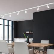 Kisko 230 V kiskojärjestelmä, valkoinen, 6 valonheitintä, pituus 2,25 ...