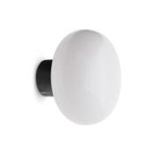 New Works -seinälamppu Karl-Johan, valkoinen, marmori, lasi, Ø 23 cm