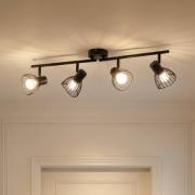 Lindby kattovalaisin Piena, musta, 4-valo, metalli, 70cm