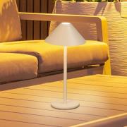 LED-akkukäyttöinen LED-pöytälamppu Prato, hiekanvärinen, korkeus 25 cm...