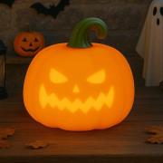 LED-akkulamppu Richy, oranssi, Ø 11 cm, silikoni