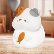 LED-akkupöytälamppu Gerd, valkoinen, korkeus 12 cm, silikoni