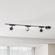 Kiskojärjestelmä 48V Lumaro, spotit, 3-lamppuinen, musta, Ø 7,3cm