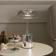 Nuura LED-akkukäyttöinen pöytälamppu Blossi, korkeus 26 cm, kromi/kirk...