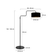 Bloeba-maavalaisin, musta-kultainen, korkeus 165 cm, chintz