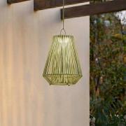 Lindby LED-aurinkolamppu Austas, vihreä, Ø 32 cm, USB, IP54