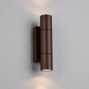 Ulkoseinälamppu Yamuna, ruosteenvärinen, korkeus 23 cm, metalli, IP65