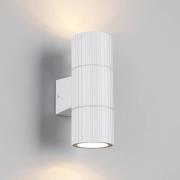 Ulkoseinälamppu Parana, mattavalkoinen, korkeus 16 cm, metalli, 2-lamp...