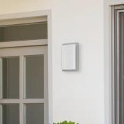 Sensor-ulkoseinälamppu 059, ruostumaton teräs, opaali-lasi 29 cm IP44 ...