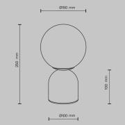 Maytoni pöytävalaisin Tavo, beige, kivi/lasi, korkeus 25 cm