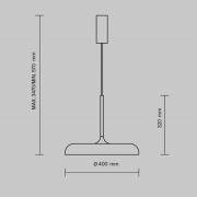 Maytoni LED-riippuvalaisin Gerhard, Ø 40 cm, harmaa, metalli