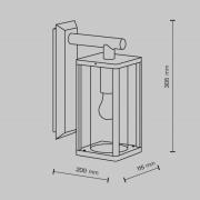 Maytoni seinävalaisin Cell, grafiitti, alumiini, korkeus 20 cm, IP65