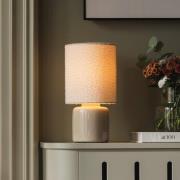 Globen Lighting pöytävalaisin Florian, valkoinen/beige, korkeus 39 cm