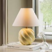 Globen Lighting pöytävalaisin DAHLIA, beige/keltainen, korkeus 31 cm