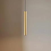 Lindby LED-riippuvalaisin Lumaro, kultainen, 27 cm, 48 V, himmennettäv...