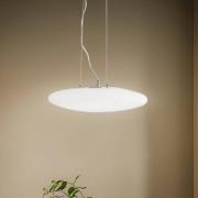 Lindby LED-riippuvalaisin Gunda, valkoinen, lasi, Ø 47 cm, himmennettä...