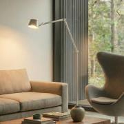 Lucande Silka-lattiavalaisin, 216 cm, nikkelisatiini, säädettävä