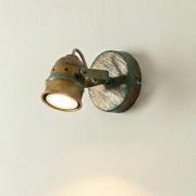 Lindby seinävalaisin Leonor, vihreä, metalli, 1-valo, 9,5 cm