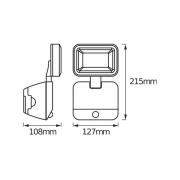 OSRAM LED-kohdevalaisin ulos DOUBLE 1-lamppuinen musta anturi akku
