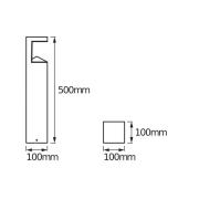OSRAM LED-pylväsvalaisin ENDURA STYLE PYRAMID, ruostumaton teräs, IP44