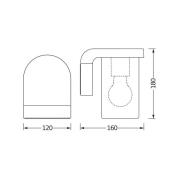 OSRAM ulkoseinälamppu ENDURA CLASSIC CASCADE, kirkas lasi, IP44