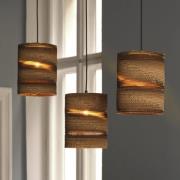 OSRAM riippuvalo CYLINDER, 3-lamppuinen, ruskea, Ø 20 cm, aaltopahvi