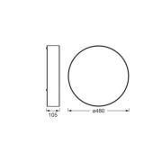 OSRAM kattovalaisin ORBIS PARIS, musta, Ø 48 cm tekstiili E27