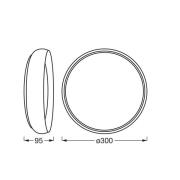 OSRAM LED-kattovalaisin ORBIS LIVIA, Ø 30 cm, harmaa, metalli, himmenn...