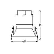 OSRAM LED-upotettava spotti TWIST, valkoinen/musta, 830, Ø 7 cm metall...