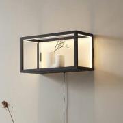 Lindby LED-seinävalaisin Birta, pistoke, hylly, 51 cm, USB